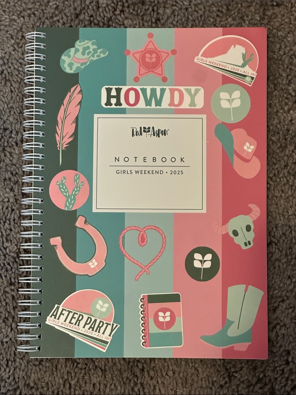 Red Aspen Girls Weekend Howdy Notebook
